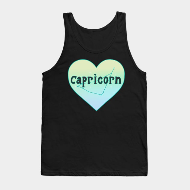 Capricorn Constellation Heart Tank Top by novembersgirl